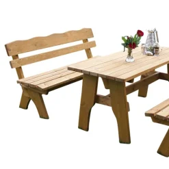 Outdoor Sitzgruppe Brixen aus Kiefer Massivholz (dreiteilig)