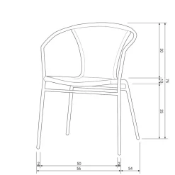 Outdoor Stühle aus Kunstrattan - Mondello (4er Set)