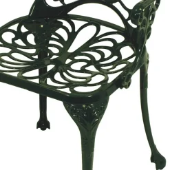 Outdoor Stuhl mit Armlehnen in Dunkelgrün - Tilano