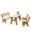 Outdoor Tischgruppe Brixen aus Kiefer Massivholz (vierteilig)