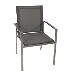 Outdoor-Armlehnenstühle in Anthrazit - Lonia (4er Set)