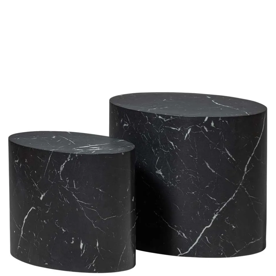 Ovale Beistelltische als Paar - Geneke (zweiteilig)