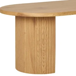 Ovaler Couchtisch in Eiche Holzoptik - Saracan