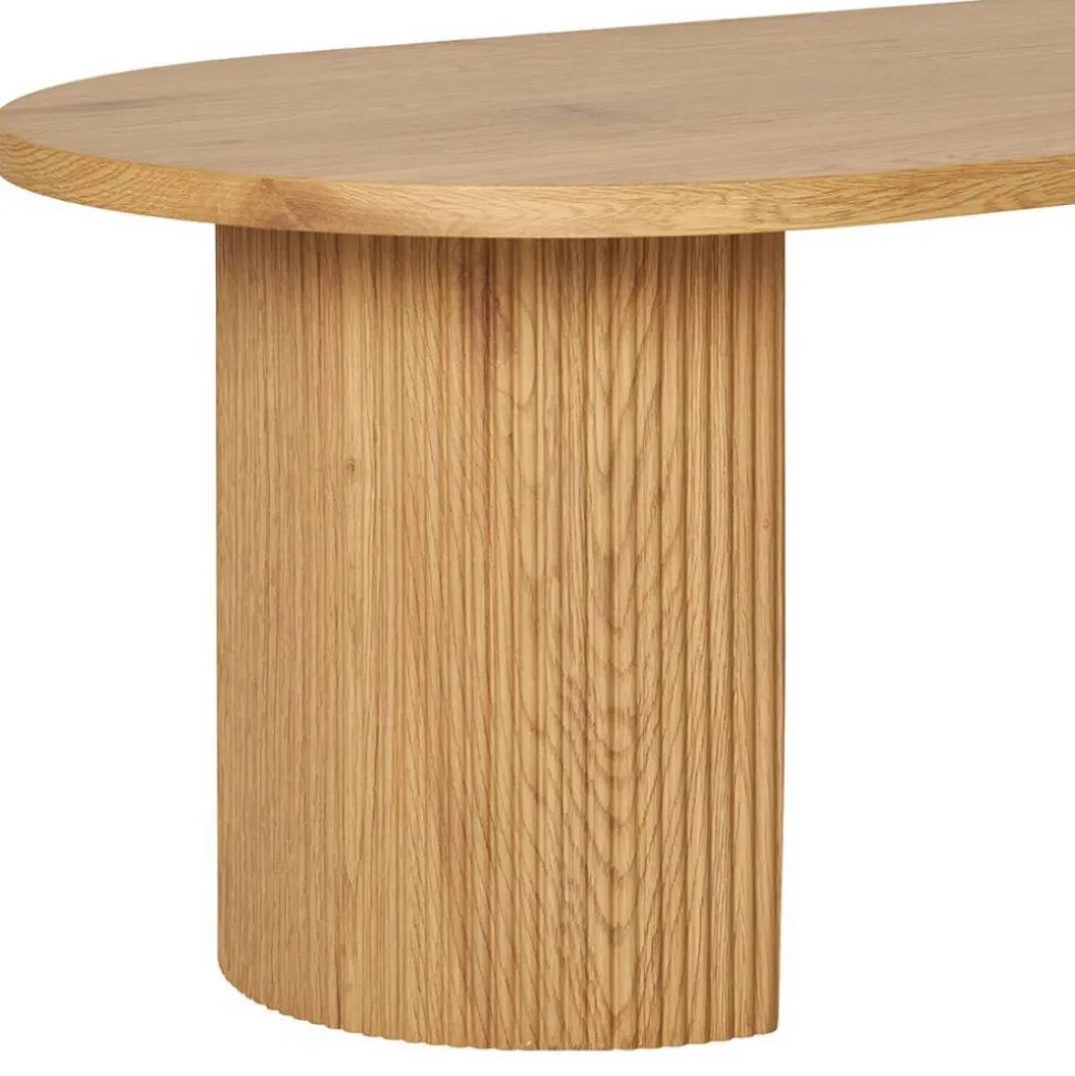 Ovaler Couchtisch in Eiche Holzoptik - Saracan