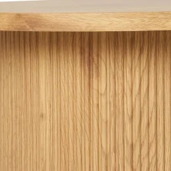 Ovaler Couchtisch in Eiche Holzoptik - Saracan