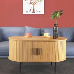 Ovaler Couchtisch mit Stauraum - Barnetta