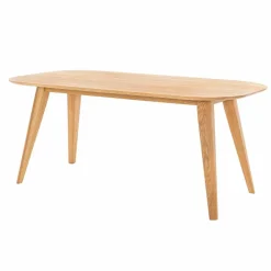 Ovaler Eichentisch Kathyn im Retro Design