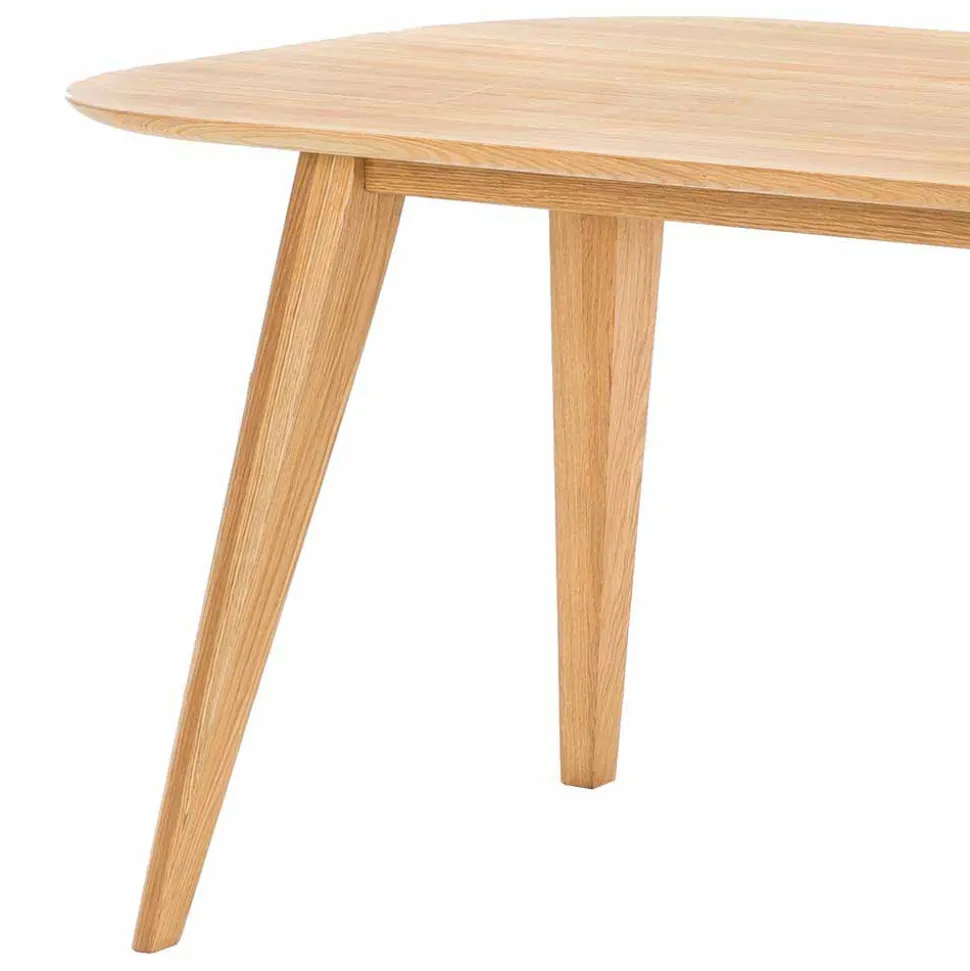 Ovaler Eichentisch Kathyn im Retro Design