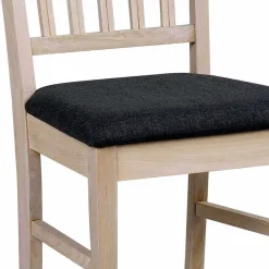 Ovaler Esstisch Eiche White Wash & 4 Stühle Pessoa mit Webstoff Grau (fünfteilig)