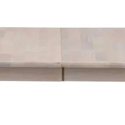 Ovaler Esstisch Eiche White Wash & 4 Stühle Pessoa mit Webstoff Grau (fünfteilig)