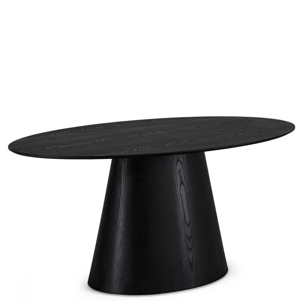 Ovaler Esszimmertisch in Schwarz Eiche - Vuschea