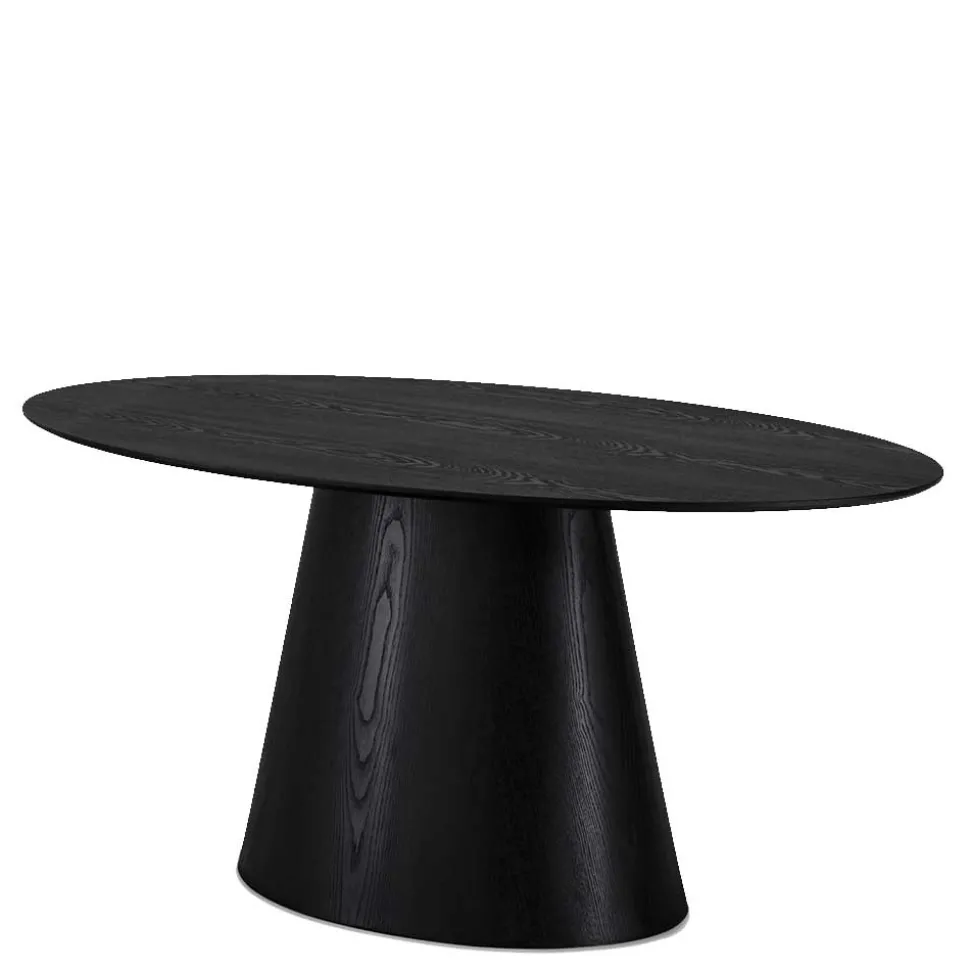 Ovaler Esszimmertisch in Schwarz Eiche - Vuschea