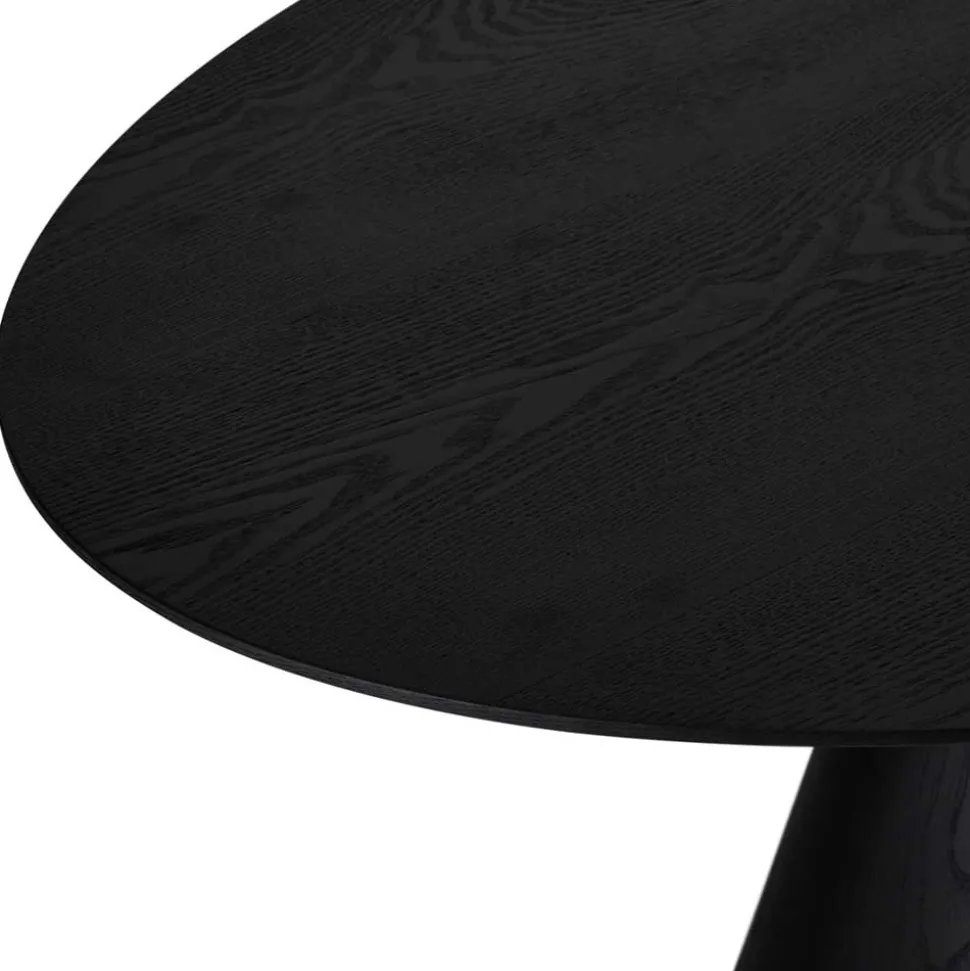 Ovaler Esszimmertisch in Schwarz Eiche - Vuschea