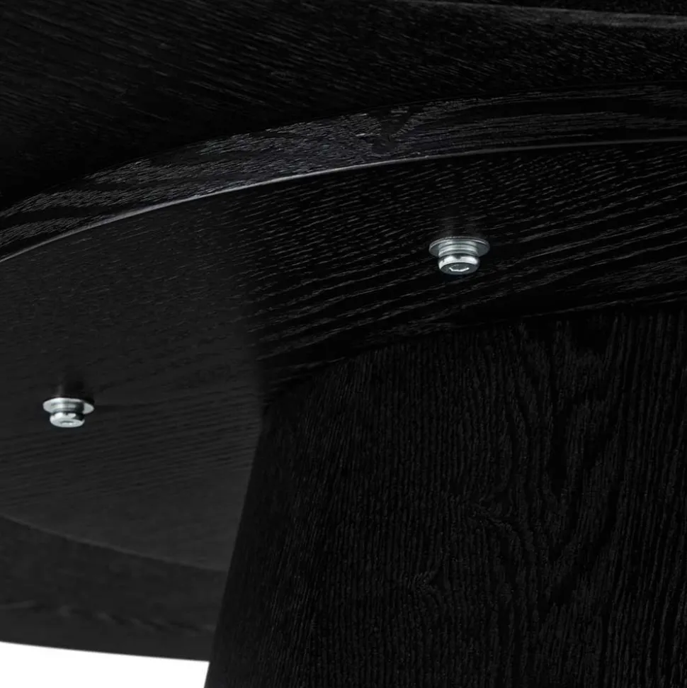 Ovaler Esszimmertisch in Schwarz Eiche - Vuschea