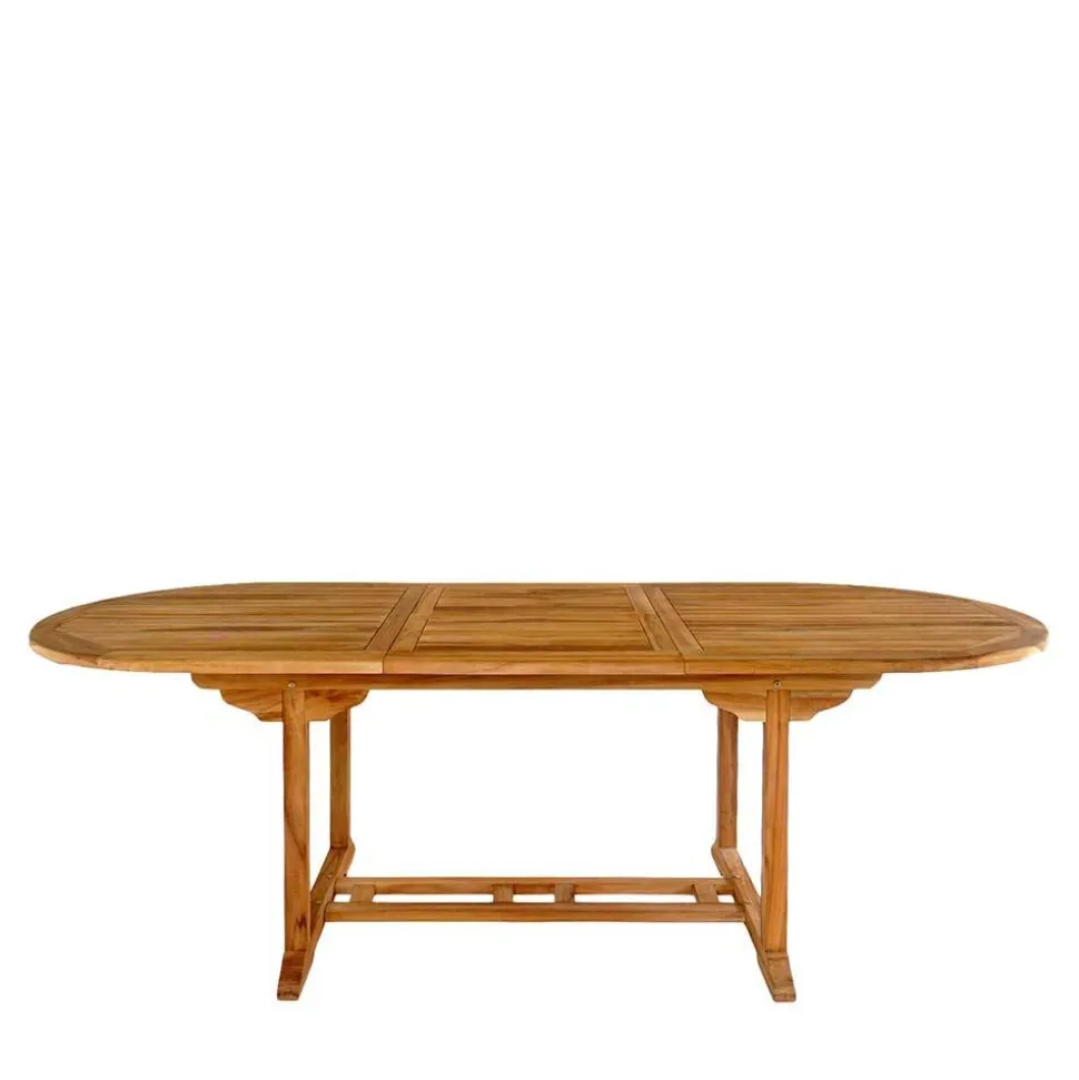 Ovaler Gartentisch aus Teak massiv - Senvelita