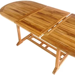 Ovaler Gartentisch aus Teak massiv - Senvelita