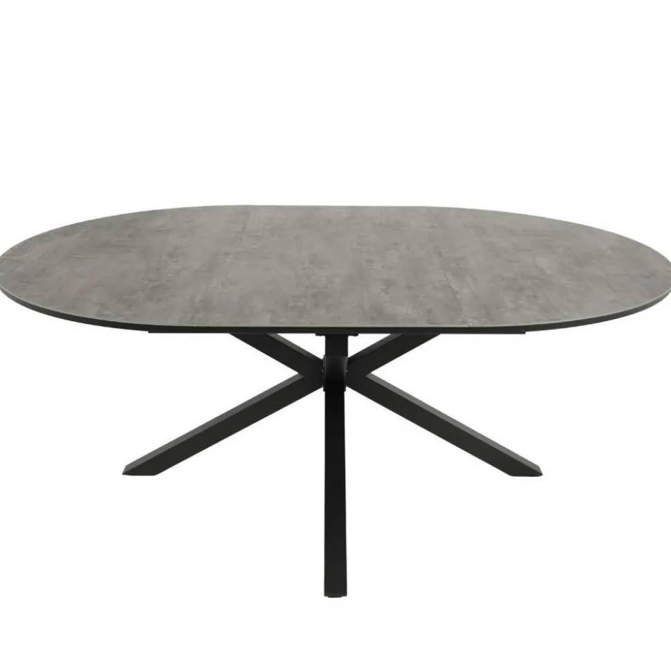 Ovaler Outdoor Ausziehtisch mit Spider Gestell - Petrol