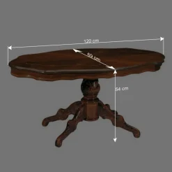 Ovaler Wohnzimmertisch Magari in Nussbaum Braun