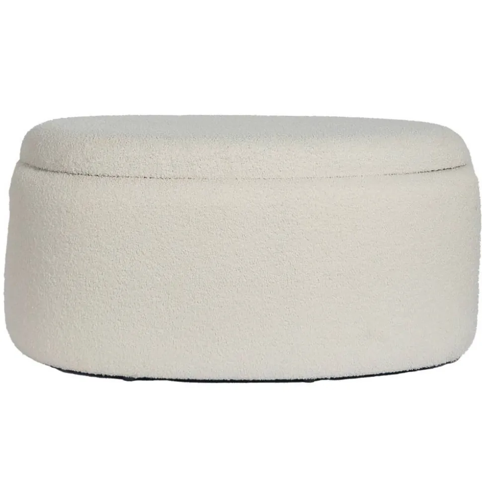 Ovaler XL Hocker mit Stauraum-Truhe - Barracin