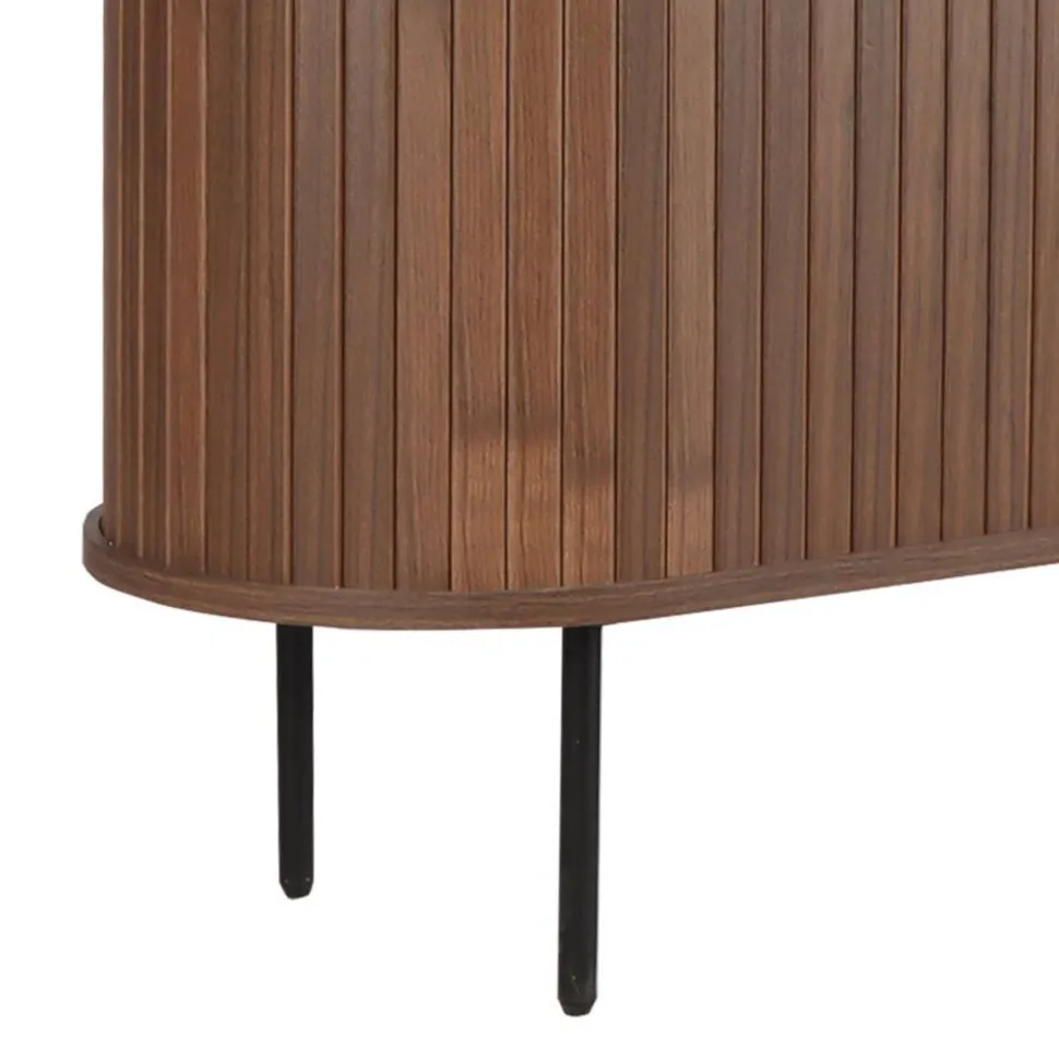 Ovales Highboard mit Schiebetüren - Arura