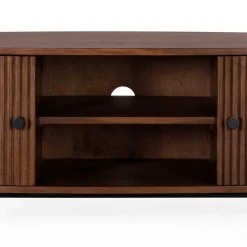 Ovales Retro TV Lowboard aus Akazie - Chalil