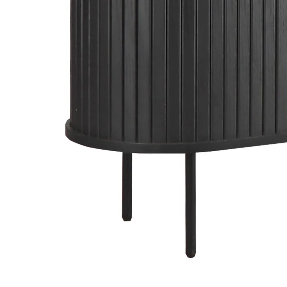 Ovales Schiebetüren-Highboard im Retro Design - Lurymav