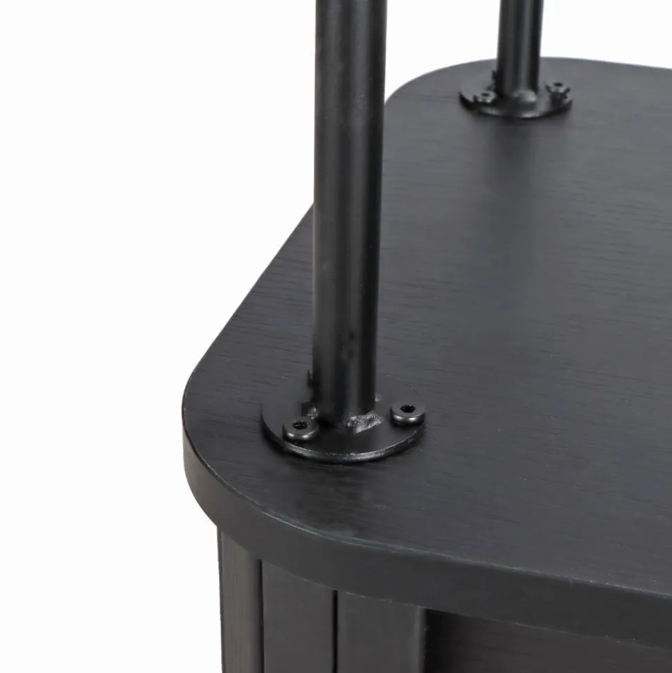 Ovales Schiebetüren-Highboard im Retro Design - Lurymav