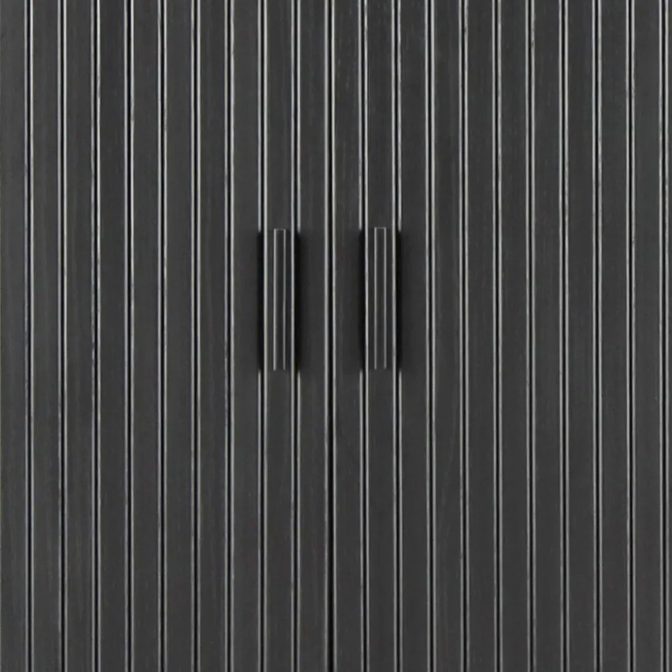 Ovales Schiebetüren-Highboard im Retro Design - Lurymav