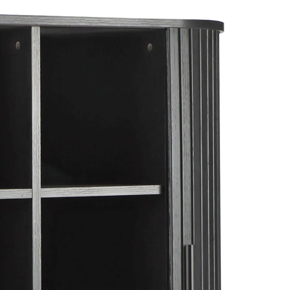 Ovales Schiebetüren-Highboard im Retro Design - Lurymav