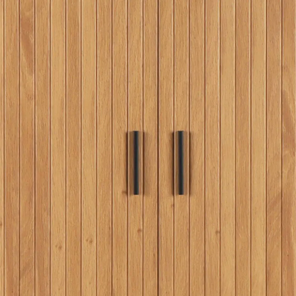 Ovales Skandi-Highboard mit Schiebetüren - Barnetta