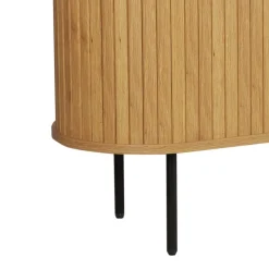 Ovales TV-Board mit Schiebetüren - Barnetta