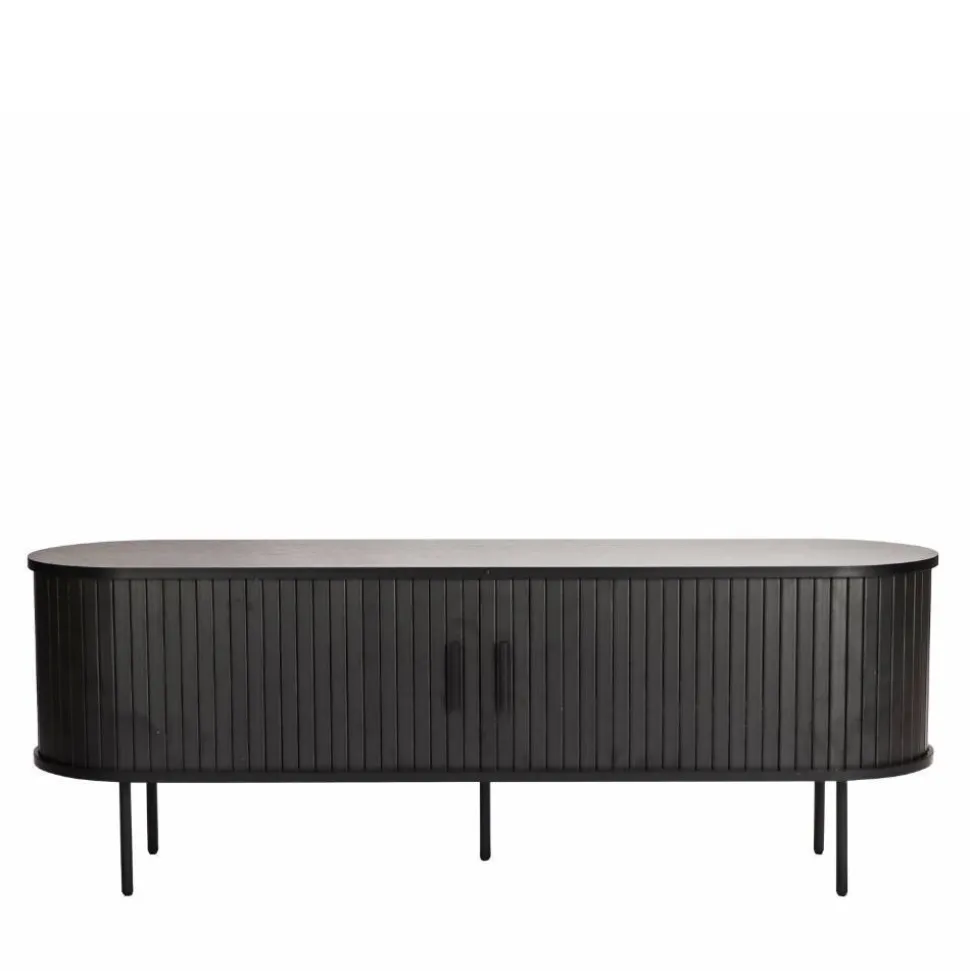 Ovales TV-Lowboard mit Schiebetüren - Lurymav