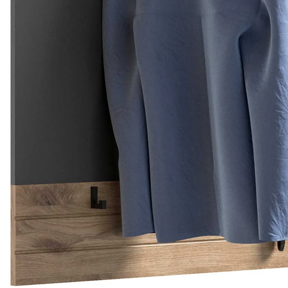 Paneel Garderobe mit Stange & 6 Haken - Catamaron