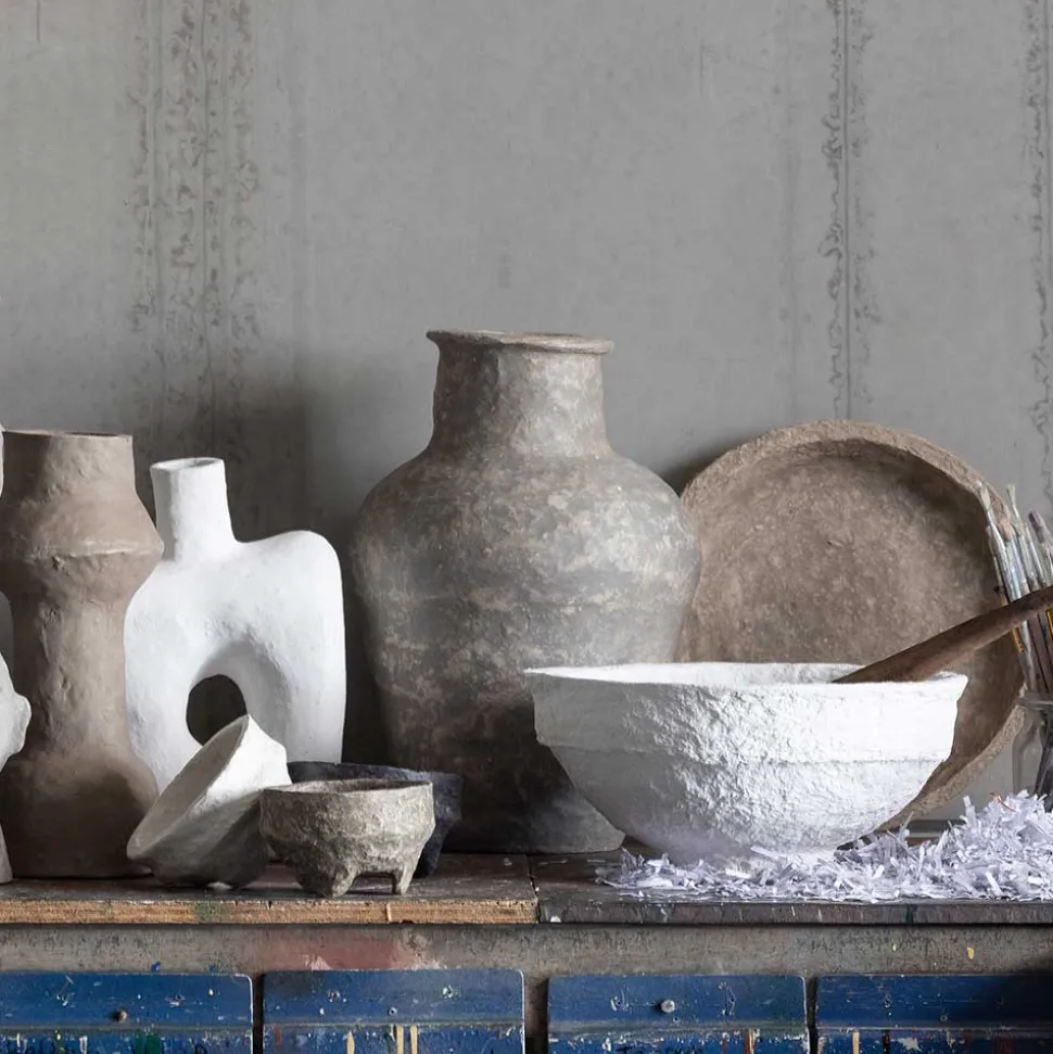 Pappmache Vasen handgefertigt - Marco (2er Set)