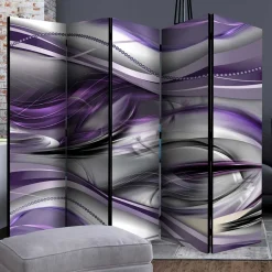 Paravent in Grau & Violett bedruckt - Jawos