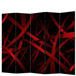Paravent in Rot & Schwarz - Lenn