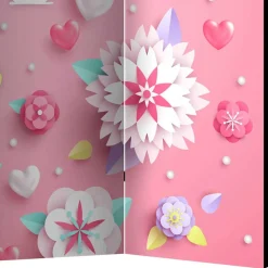 Paravent mit Einhorn Motiv in Rosa Bunt - Olenka