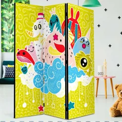 Paravent mit Kawaii Monster Motiv - Quarzas
