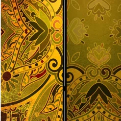 Paravent mit Mandala Motiv Goldfarben - Gabrio