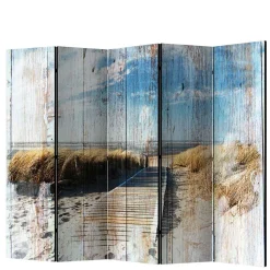 Paravent Vintage Look Strand Meer - Centres