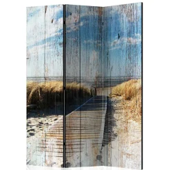 Paravent Vintage Look Strand Meer - Centres