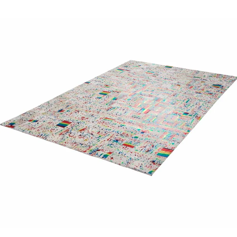 Patchwork Designteppich aus Echtfell - Bradla