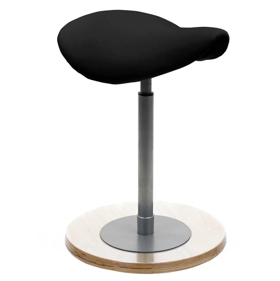 Pendelhocker mit Sattelsitz in Schwarz - Vilaroma