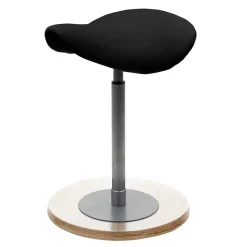 Pendelhocker mit Sattelsitz in Schwarz - Vilaroma