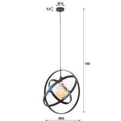 Pendelleuchte im Industrial Look aus Metall - Scotias