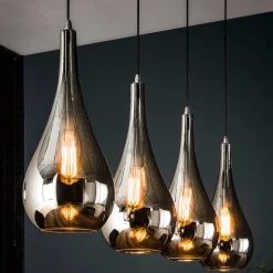 Pendelleuchte mit Glasschirmen im Tropfen Design - Zirus