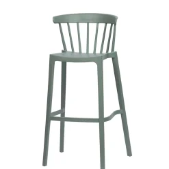 Pflegeleichter Barstuhl in Graugrün - Ecdo (2er Set)