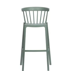 Pflegeleichter Barstuhl in Graugrün - Ecdo (2er Set)