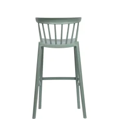 Pflegeleichter Barstuhl in Graugrün - Ecdo (2er Set)