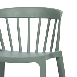 Pflegeleichter Barstuhl in Graugrün - Ecdo (2er Set)